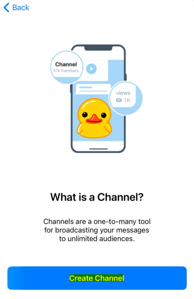How to create a new Telegram Channel