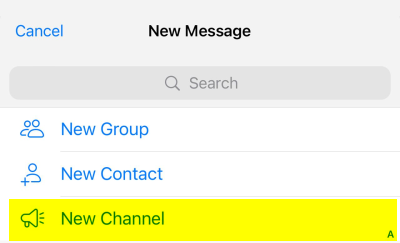 How to create a new Telegram Channel