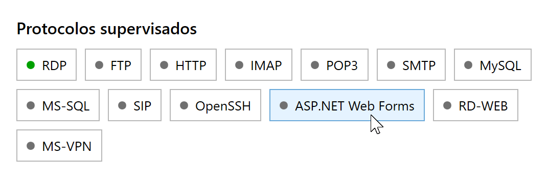 Botón ASP.NET Web Forms deshabilitado en el panel de RdpGuard