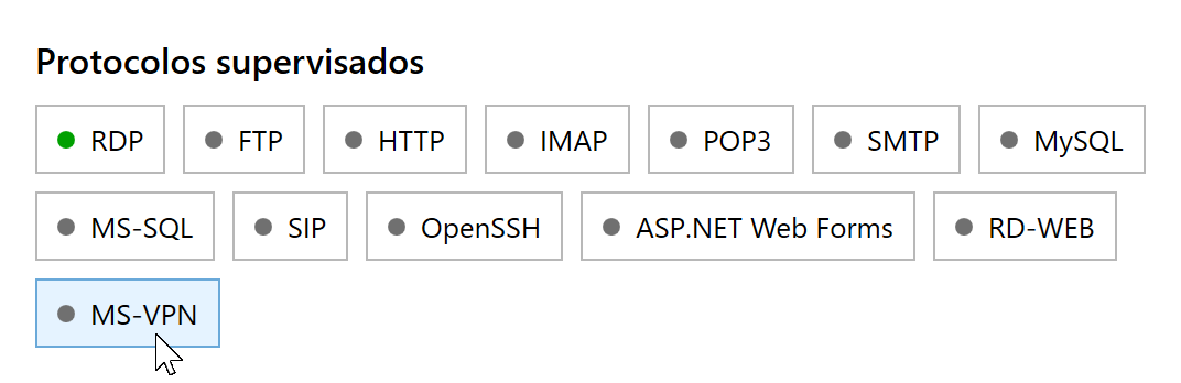 Botón MS-VPN deshabilitado en el panel de RdpGuard