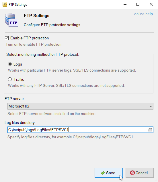 ftp detection engine settings