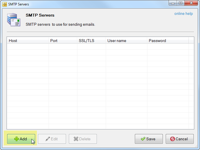 How to Add new SMTP Server