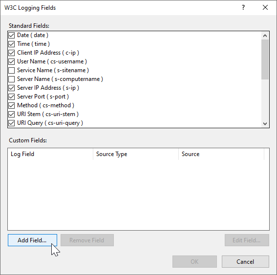 IIS Add Field for X-Forwarded-For